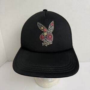 Playboy Year Of The Rabbit Trucker Adult Hat Lids Snapback Cap Black Hat